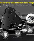 Beefy Heavy Duty Hidden Door Hinge Kit With 620 Lbs Load Capacity Stainless Steel Pivot Hinge, black matte finish, on digital scale