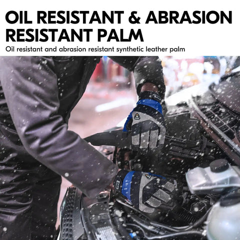 Mechanic using Beefy Coldproof Winter Work Gloves For Extreme Cold -20C With 3M Thinsulate 150G Insulation, Size Large, SL7721FW