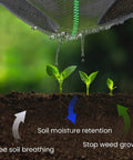 Heavy Duty Weed Barrier Landscape Fabric For Gardens And Lawns, Premium Weed Control, soil moisture retention illustration