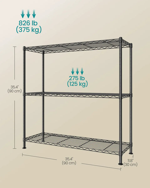 Tough As Nails 3 Tier Bathroom Shelf Heavy Duty Metal Storage Rack For Small Footprints Featuring Level Lock Adjustable Feet And Scratch Resistant Coating For Zero Drama