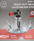 Wide Mouth Foam Cannon For Pressure Washer With Thick Snow Foam For Car Wash, made of heavy duty brass and stainless steel.