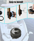 Beefed Up Durable Boat Hatch Latch With Keys Flush Mount Cam Latch Replacement For Boats And RVs Anti Corrosion ABS Body, installation steps