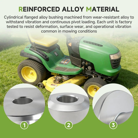 GX21137 Steering Linkage Front Axle Bushing For Classic Lawn Tractors shown in detail, reinforced alloy material, designed for durability.