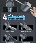 Ion Drops Filtered Shower Head With Handheld, High Pressure Five Spray Modes, Built In Filter Power Wash For Hard Water