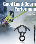 50KN Rescue Figure Belay Device For Rock Climbing Built Tough With Bent-Ear Descender Large Belay Slot