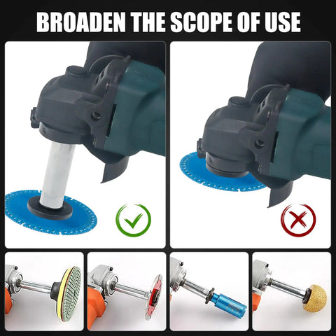 Universal Angle Grinder Attachments Kit With 5/8-11 Extension Rods Flange Nuts Clamping Blocks And Adjustable Spanner Wrench