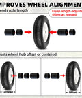 Tough As Nails Nylon Wheel Hub Spacers Kit Featuring 5 8 Inch Bore shows adjustable shims for wheel alignment on hand trucks.
