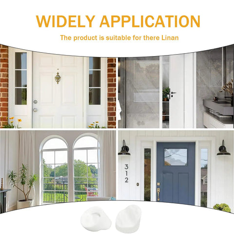 Top Shelf Fifty Pack Entry Door Plugs For Screw Holes In Crisp White Plastic With An Easy Texture Surface designed for various door frames.