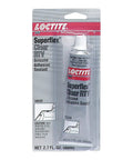 Loctite Superflex Clear RTV silicone adhesive sealant tube, 80 mL, front view