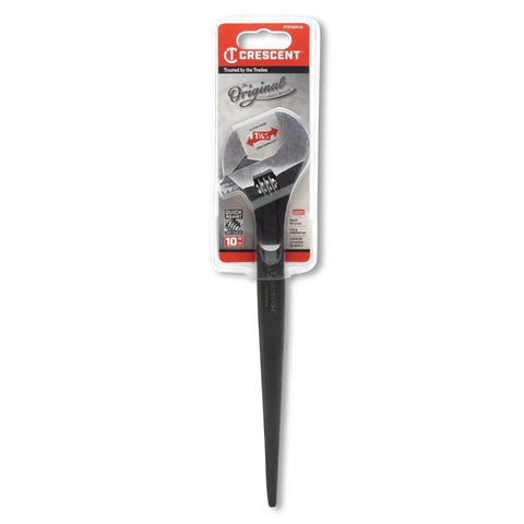 10 Inch Adjustable Black Oxide Construction Wrench With Large Gear For Easy Jaw Adjustment And Hex Jaw Design For Tight Grips in packaging
