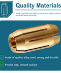 Two Pack Replacement Collet Kit Fits CN1 And Dewalt Spiral Saws And Drywall Cut Out Tools Five Thirty Second Inch Gold Finish