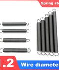 Stainless Steel Tension Springs Set, 5 Piece Heavy Duty Extension Hook Wire 1.2mm Diameter Assorted Lengths 25mm To 150mm.