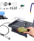 Genuine Usa Stock Ready To Roll Heavy Duty 7Speed Bench Grinder For Gem Faceting Jade Polishing Stone Carving Woodwork And Jewelry With Smooth 1600 To 3300Rpm Tuning Fast Setup, with accessories and setup.