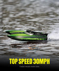 Sick High Speed RC Boat For Adults 20MPH Remote Control Boat For Pools And Lakes cutting through water at 30MPH
