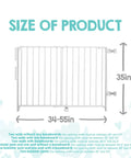 Extra Tall Baby Gate For Stairs And Hallways, 35 Inch High, Expands From 34 To 55 Inches, Hardware Mounted With Banister And Wall Kit