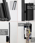 Modern Wall Sconces, Wall Lamp LED Metal Modern Reading Lamps Elegant Rectangle Indoor Wall Sconce Acrylic Wall Lighting Fixture 44W for Bedside Bedroom Living Room Hallway 3,Black Warm Light-100CM, details of iron body and internal LED driver.