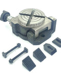 3 Inch Tilting Rotary Table 80 mm Diameter with M6 Clamp Kit for Milling Machines, showing adjustable tilt and lockable position