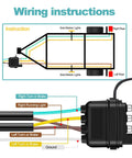 Wiring instructions for 22Ft 4 Pin 5 Wire Trailer Wiring Harness With Nylon Net Tube Waterproof Copper Wires for trailers.
