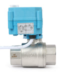 Motorized Ball Valve 3/4 Inch IP67 Stainless Steel Full Port Heavy Duty 9 To 24V With Waterproof Cover 2 Wire Auto Return