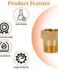 Brass check valve with 3/4-in female to 3/4-in male threaded ends for backflow prevention