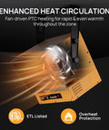 Next Level 10,000W Electric Garage Heater With 240V Hardwired Setup, fan-forced heater with control panel and mounting bracket