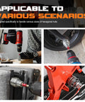 Adjustable Universal Socket Wrench With Three Eighths Inch Drive, Multi Function Drill Bit Adapter In Various Use Scenarios