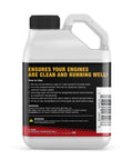 Top Shelf Ultrasonic Cleaner Solution One Gallon Concentrate Blends Fast For Brutal Carburetor And Engine Degreasing, usage instructions on back.