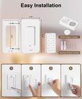 Remote Control Outlet With Wireless Wall Switch Plug And Play Setup Two Independent Outlets You Control Separately Or Together 200 Ft RF Range Compact Wall Mount 15 Amp 1875 Watt For Lamps Lights And Household Appliances installation process