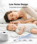 Retainer Cleaner Machine With 45kHz Ultrasonic Cleaning And LED Digital Timer 200ml Capacity near sleeping mother and baby