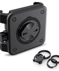 Bike Phone Holder For 4.0 To 6.9 Inch Phones And Garmin GPS Mount with elastic straps and mounting pieces shown separately