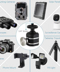 Universal Mini Ball Head Tripod Mount For Cameras One Quarter Inch Twenty Thread 360 Degree Rotation illustration