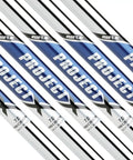 Tour Grade Steel Golf Iron Shafts Set Of Six 7.0 X Stiff Plus Flex, chrome finish, designed for five through pitch wedge.