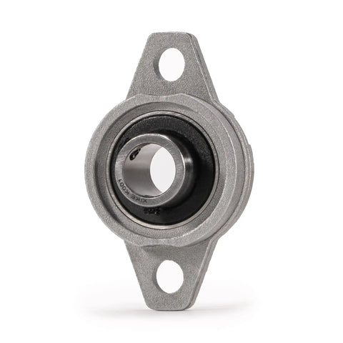 Four Pack KFL001 Mounted Pillow Block Bearings Bore 12mm For Industrial Machinery Precise Alignment And Smooth Rotation Easy Install Heavy Duty Shaft Mounts Durable Support For Automation And DIY Projects, front view