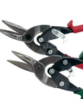 Left And Right Aviation Snip Set For Tin Cutting With Glidetech Forged Blades Made In USA For Pro Grade Short Cuts And Tight Curves
