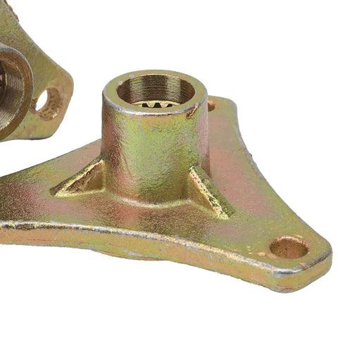 Rock Solid 17T Spline Wheel Hub Featuring Hella Durable Steel Alloy Construction For Slick Rear Axle Bearing Replacement With 3 Stud 18 Mm Size For Atv Quad Bike And Go Kart Models close-up of the durable steel alloy hub with threaded center