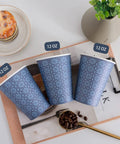 240 Pack 12 Oz Disposable Paper Cups Navy Floral Hot And Cold Bev Cups For Home Office Restaurant And Events Leak Proof