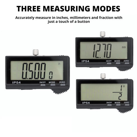 Display of 6 Inch Electronic Digital Caliper With Stainless Steel Build And Extra Large LCD Screen, Inches Millimeters And Fractions Conversion