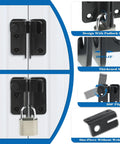 Flip Latch For Gates And Cabinets Sliding Bolt Latch Safety Door Lock Catch Matte Black SUS304 Stainless Steel Gate Hardware Locks For Barn Fence Wood Window Bathroom Garage Pet Cage installed with padlock