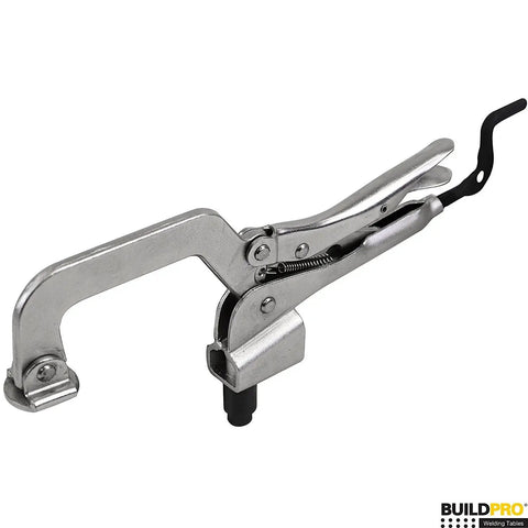 Inserta Pliers Table Mounted Clamp With Five Eighths Inch Insert Two Inch Throat Depth Two And Three Eighths Inch Opening Rear Crank Handle For Easy Pressure Adjustment Clamps Round Or Angled Stock Ideal Welding Table Accessory For Fabrication