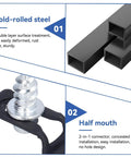 60 Pack Slick Furniture Connectors And Concealed Slide Buckles For Cabinet Hardware showing cold-rolled steel connectors and half mouth design.