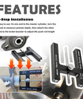 Pro Grade Car Brake Booster Adjustment Tool With Dual End Magnetic Design Aluminum Precision Push Rod Alignment For Master Cylinder Piston Depth And Smoother Braking On Every Stop. 1 tool used for master cylinder and brake booster adjustment