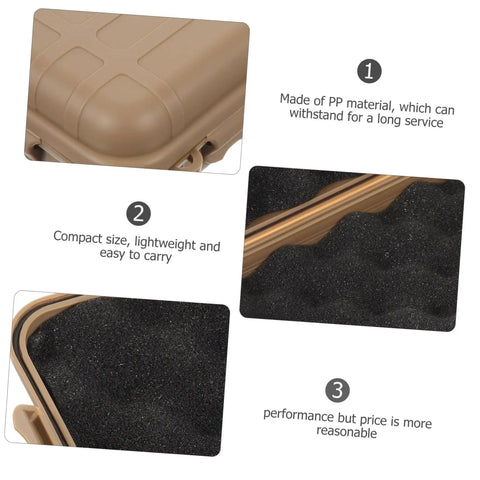 Details of Five Pack Survival Storage Case and Shockproof Outdoor Organizer with PP material and interior foam padding.