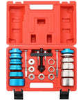 Pro Grade Crankshaft Seal Tool Set For Removal And Installation With Camshaft Oil Seal Puller Kit in red carrying case