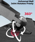 Universal ball joint for upgraded top heavy duty magnetic rear view side mirror rotates 360 degrees for flexible positioning.