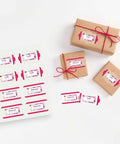 Front view: Avery full-sheet printable shipping labels, 8.5 x 11 inches, matte clear, inkjet, 25 labels