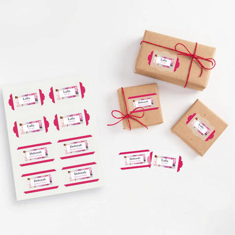 Straight Up Game Changing Full Sheet Printable Shipping Labels 8.5 X 11 Inch Matte Clear Stickers on wrapped gifts.