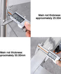 Measuring main rod thickness of No Sweat Heavy Duty Stainless Steel Drum Stand With Smooth Rolling Wheels For Gas Cylinders And Soup Pots.
