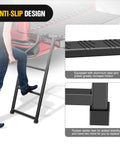Foldable Truck Tailgate Ladder With Step Grip Plates For Pickup Trucks, Extendable Up To 42 Inches, anti-slip steel ladder in use