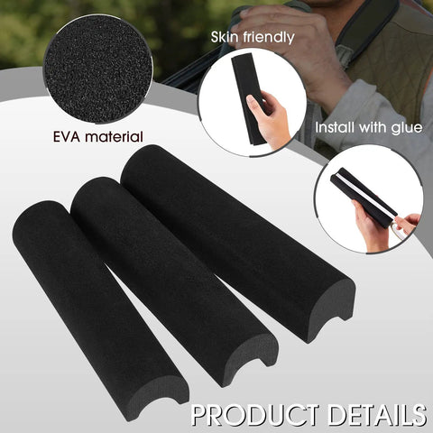 12 Pack Rifle Cheek Riser Pads Dope Non Slip EVA Foam 3 Height Levels For Buttstock Cover Black, easy glue installation.