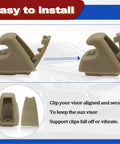 Two Pack Beige Sun Visor Clips For Chevy Silverado 1500 Tahoe And GMC Sierra 1500 Yukon 2007-2013, Auto Retainer Clips Replacement